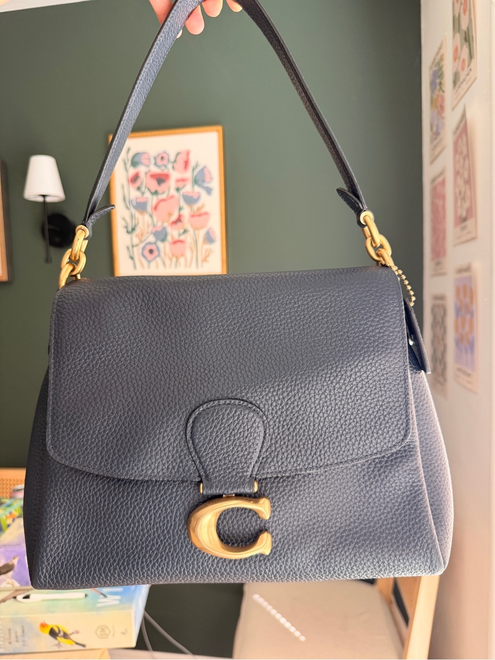 Coach Navy May Shoulder Bag